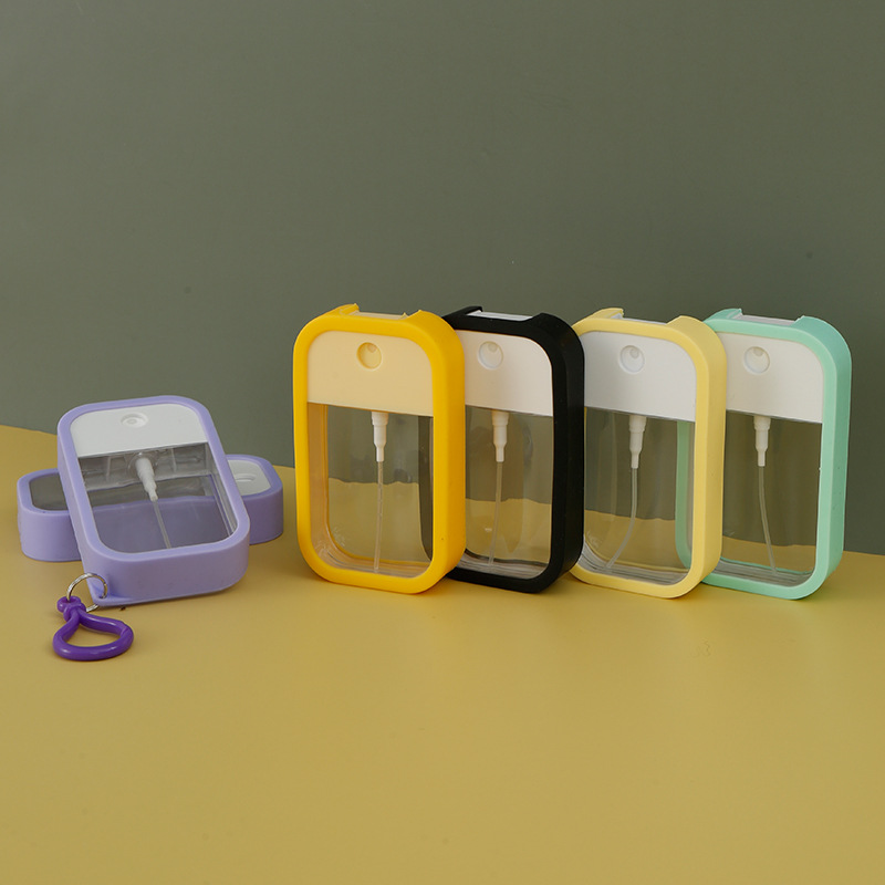 Pulverizador de tarjeta de silicona caso 45ml 50ml de Apple botella de color de silicona caso llavero sub-botella funda protectora
