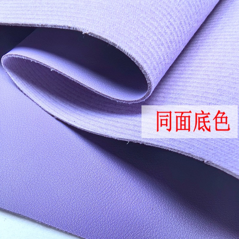 同底同色加厚pvc人造皮革加密仿棉绒底711纳帕纹皮革面料箱包盒子