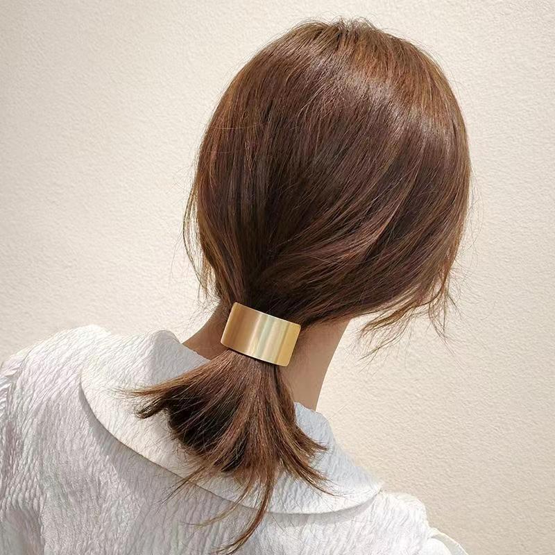 15g Weight Hair Tie Hair Accessories Type 1 Piece Quantity Holiday, Daily Occasion Iron Material Geometric, Solid Color Pattern Women's Gender Casual, Simple Style Style Women's Casual Simple Style Geometric Solid Color Iron Hair Tie 9