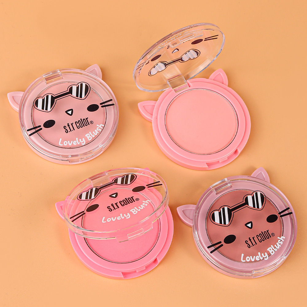 s.f.r color transfronterizo exclusivo para maquillaje de color, vitalidad, color natural, cariñoso gatito blush image 3
