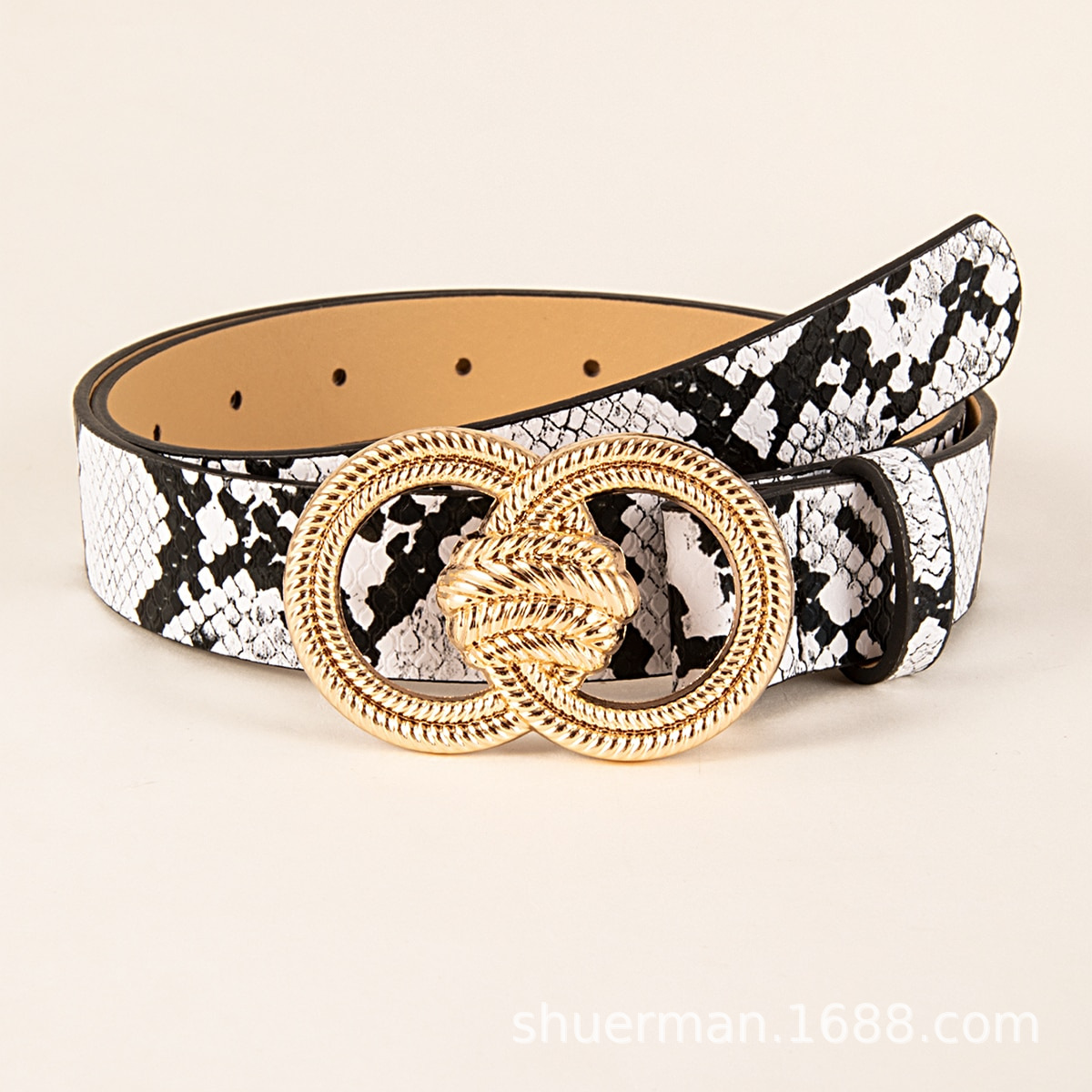 Fashion Snakeskin Pu Leather Alloy Belt Buckle Women's Leather Belts 1 Piece display picture 3