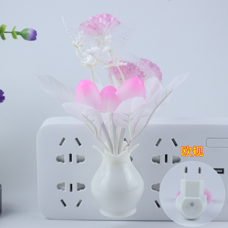 Transfronterizo creativo lámpara de regalo luz controlada lámpara de inducción colorido color-cambio luminoso florero noche luz Europea estándar americano estándar