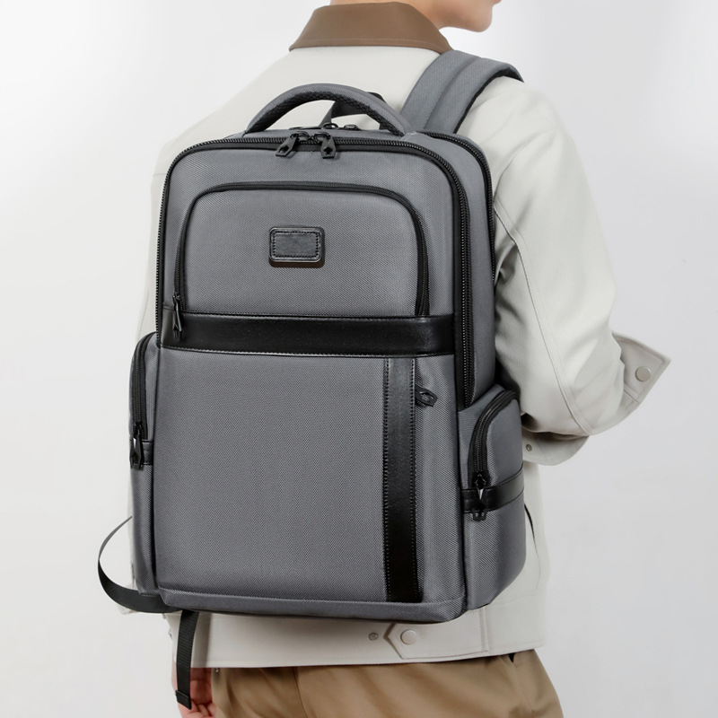 New high-end men's backpack, vintage fashion commuter computer bag 15.6inch large-capacity travel backpack