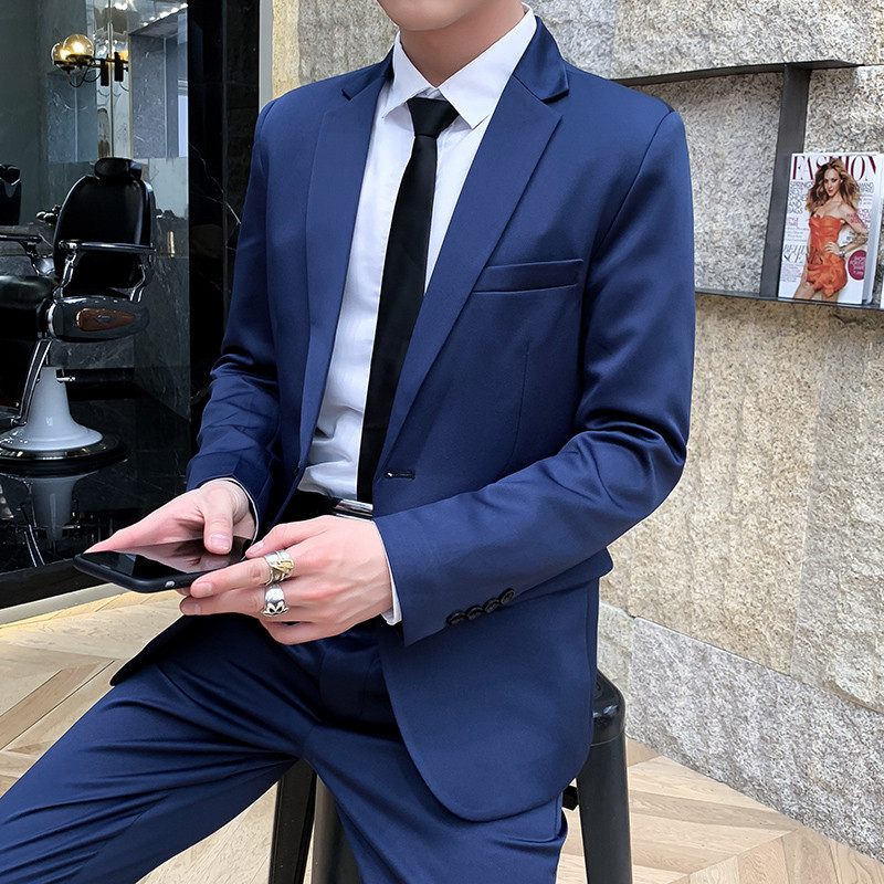 Traje de traje chaqueta occidental individual de los hombres traje casual estilo coreano SLIM-Fit traje de negocios casual chaqueta de los hombres grupo de compra