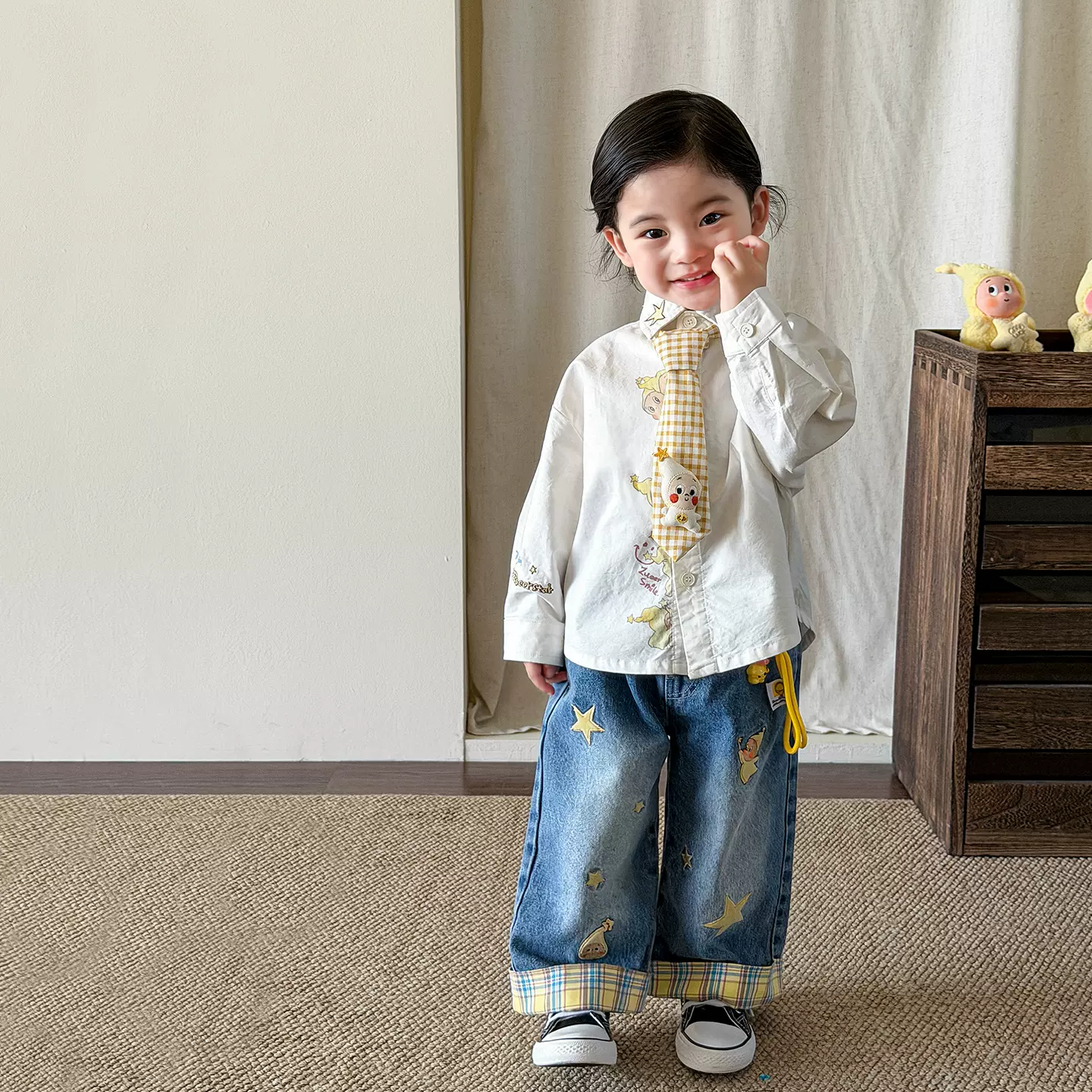 茵可童装男童春装套装2026新款洋气小少爷早春穿搭儿童衣服男宝宝