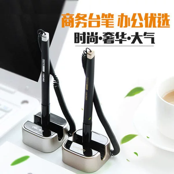Deli Desk Pen Gel Pen Office Pen Fixed Pen Desk Pen Signature Paste Desktop Counter Service Desk 6796