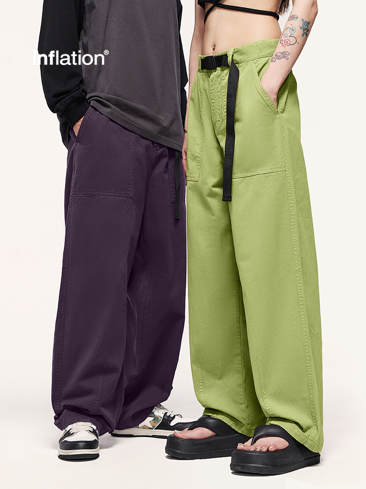 Ropa para Hombre Jie Zhan | Pantalones anchos de trabajo de estilo japonés, de marca de moda, holgados, 26, nueva colección primavera/verano, pantalones casuales holgados de marca de moda.