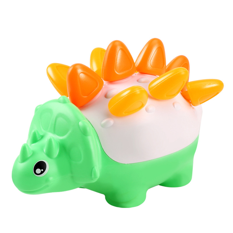 Dinosaurio Insertar música, niño, ensamblar y almacenar juguetes divertidos, ejercicio ojo-mano, modelo de ciencia y educación para bebés