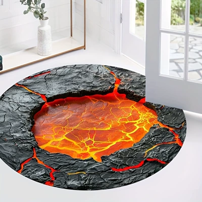 Wear-Resistant Mat, Available for Cross-Border Shipping Avtomobil döşəmə paspasları - style-08-60cm-round-crystal-velvet