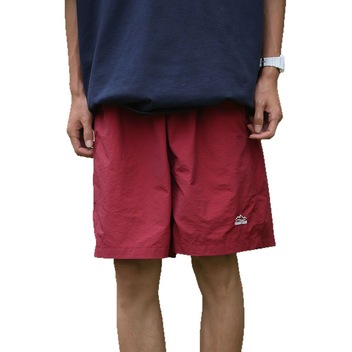 Verano japonés al aire libre color sólido pantalones cortos deportivos de secado rápido hombres y mujeres pantalones de playa sueltos de marea salvaje comercio exterior al por mayor transfronterizo