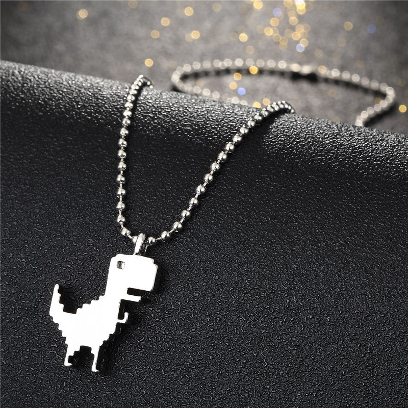 Fashion Cute Painted Small Dinosaur Alloy Necklace Wholesale display picture 4