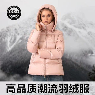 定制欧美品牌气质女简约连帽短款面包服泡芙外套羽绒服定制