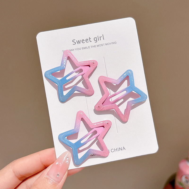 Linda estrella y2g horquilla hembra clip lateral flequillo BB clip horquilla para niños dopamina clip de color tocado