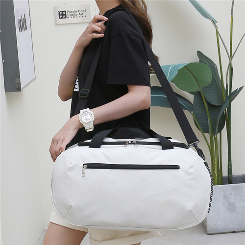 Factory direct sales large-capacity travel bag with printable logo sports fitness bag Oxford cloth luggage bag