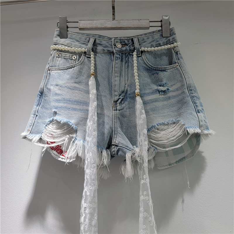 Shorts de Mezclilla con Desgastados y Bolsillos para Mujer image 2