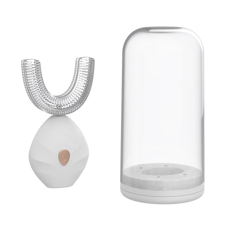 工厂新款U型儿童电动牙刷无线卡通可爱充电防水宝宝电动牙刷批发