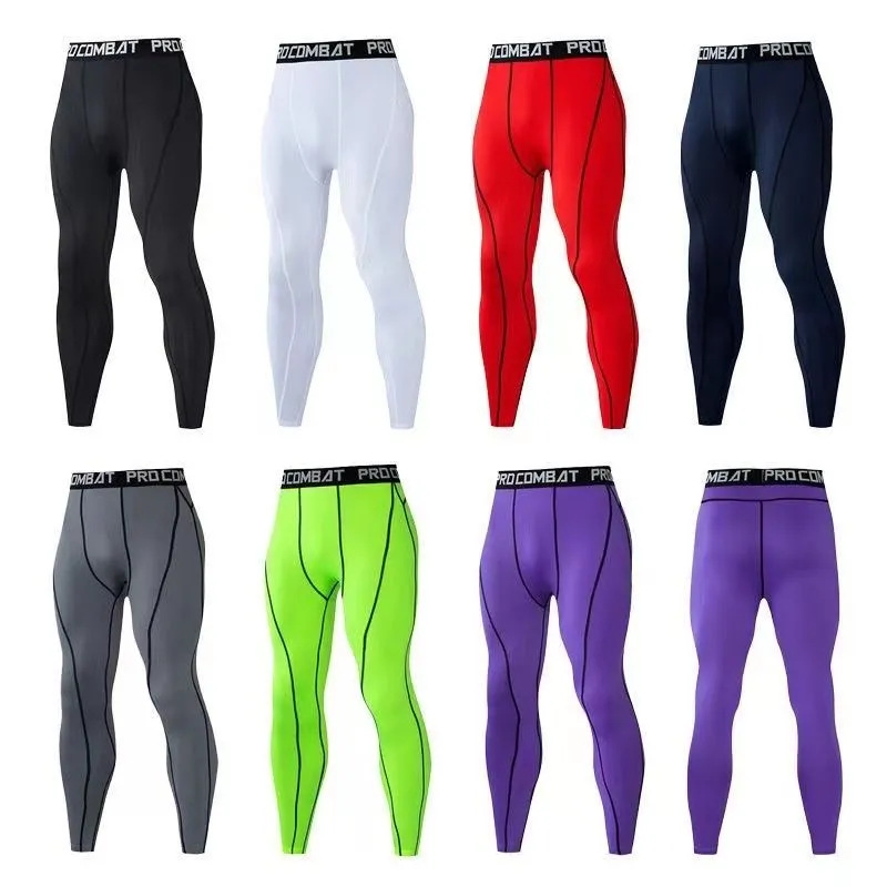 Pantalones cortos deportivos, pantalones elásticos transpirables para hombres, leggings transpirables, anti-permeación de verano, fábrica transfronteriza al por mayor