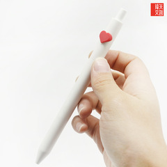 KACO Neutral Pen Creative Heart Pen Letter Pen Student Use Simple Click Pen Water Pen Click Black 0.5mm