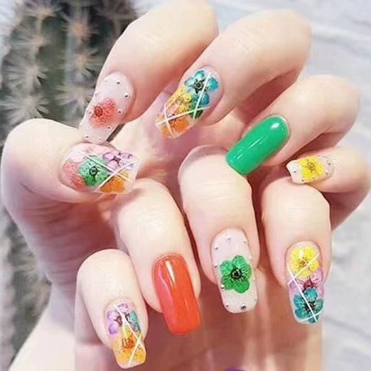 Жемчужные сливовые нарциссы маленький цветок сливы пятизвездочный цветок пятилепестковый цветок Нейл-арт сушеный цветок трансграничный клей Чехол для мобильного телефона цветок из бисера