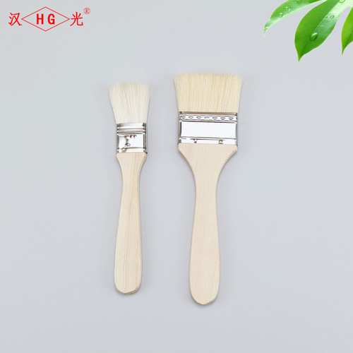 Manufacturer direct sale Sheep hair brush with wooden handle 1 inch-5 inches Latex paint brush BBQ brush glue brush