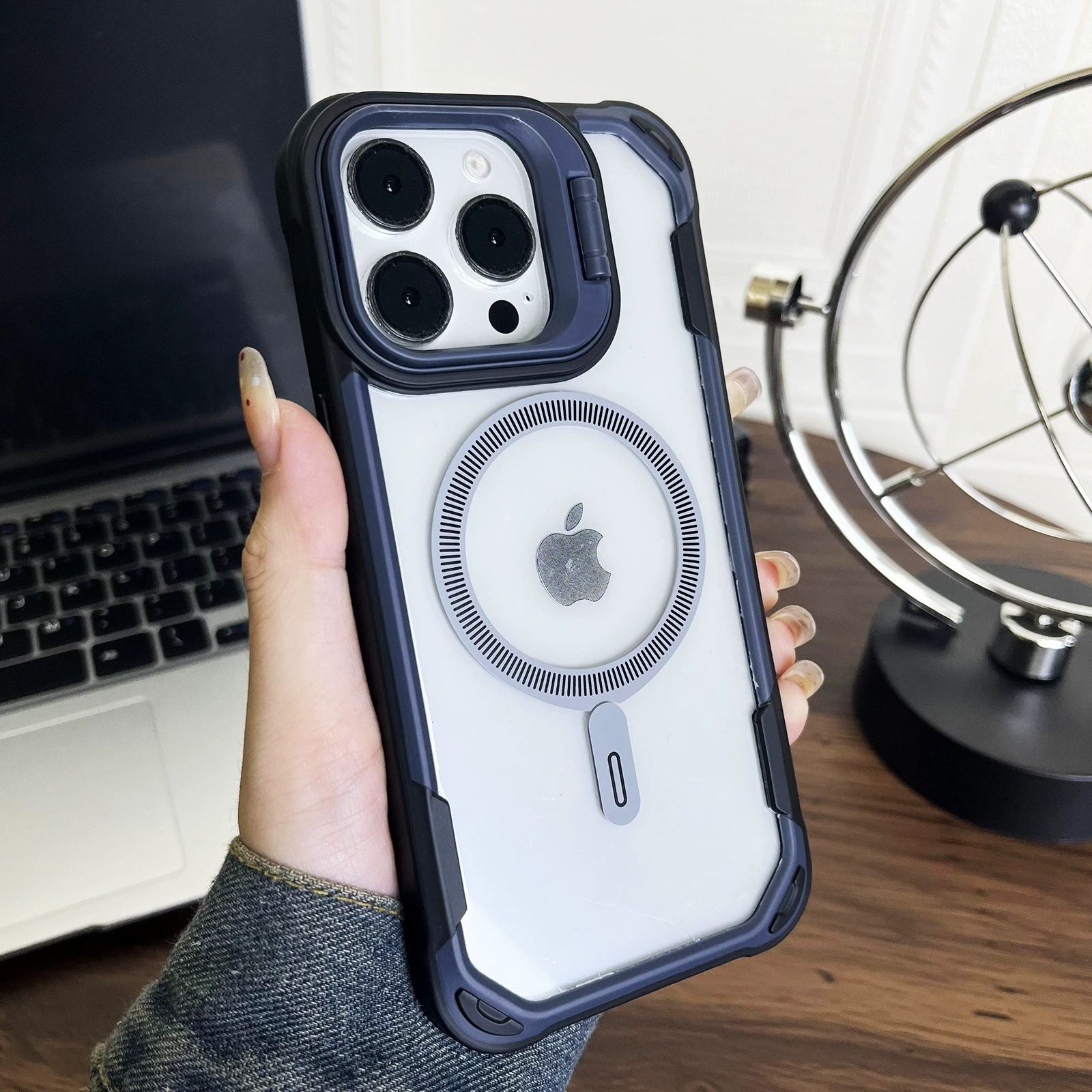 Escudo de oráculo multifuncional soporte de succión magnética para iPhone17 caso de teléfono celular a prueba de caídas manzana 15 14 juegos transfronterizos