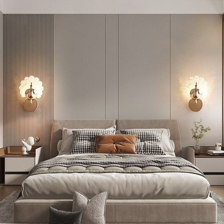 lámpara de pared simple y ligera estilo de apartamento moderno hotel 2023 decoración Phoenix cabecera pasillo nueva lámpara de pared lujosa única