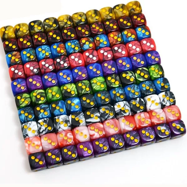 16mm Two-Color Dice Acrylic Dice Amazon Aliexpress Supply Round Dice Sieve Dice