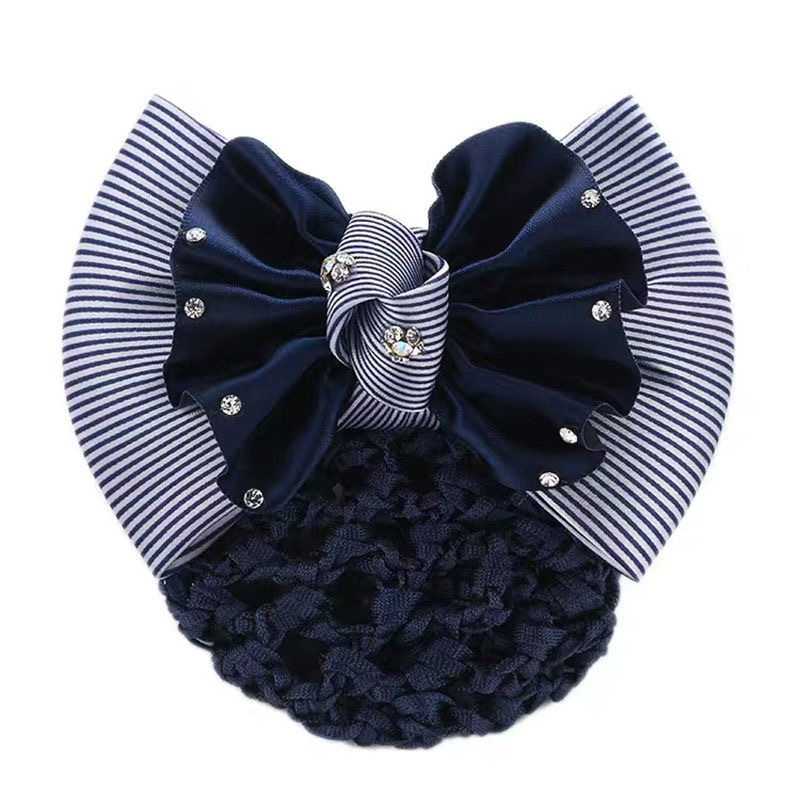 Simple Style Bow Knot Cloth Handmade Rhinestones Hair Clip 1 Piecepicture1
