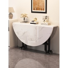 新型折叠伸缩餐桌可折叠式圆桌小户型家用12人饭桌酒店商用大桌子