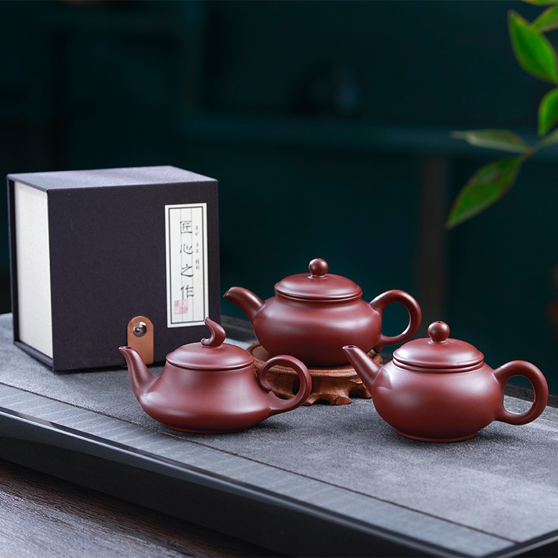 Chaozhou purple clay teapot Zhu mud hand pot small size single teapot household kung fu tea set antique Xi Shi pot single pot Chaozhou purple clay teapot Zhu mud hand pot small size single teapot household kung fu tea set antique Xi Shi pot single pot