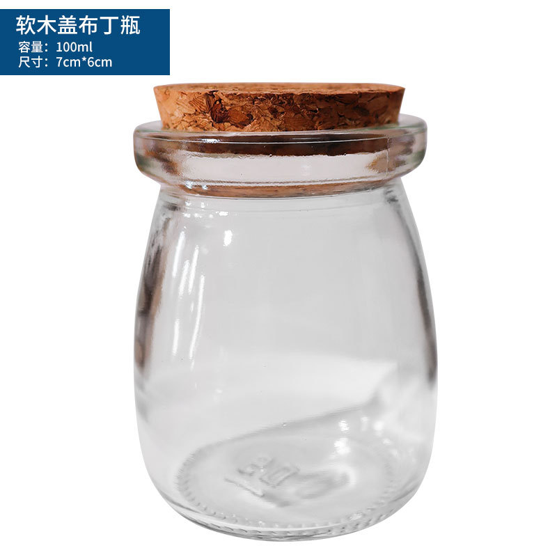 100ml; 푸딩병(투명) + 코르크