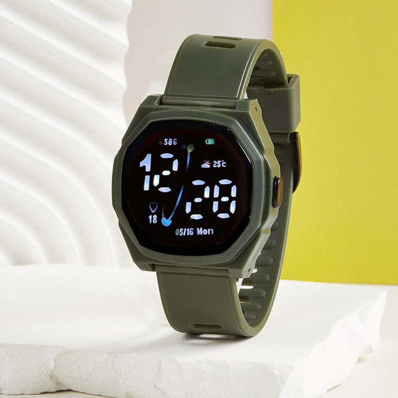 2023 nuevo en stock reloj electrónico impermeable LED luminoso reloj deportivo comercio exterior estudiante reloj electrónico al por mayor