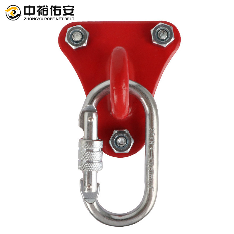 Escape rope fixed hook descent control device family fire escape rope safety rope fixing device 3 angle frame expansion nail