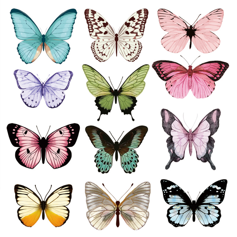 Nuevo PVC tridimensional mariposa accesorios tarjeta impermeable flor regalo decoración flor tienda accesorios hechos a mano material de bricolaje