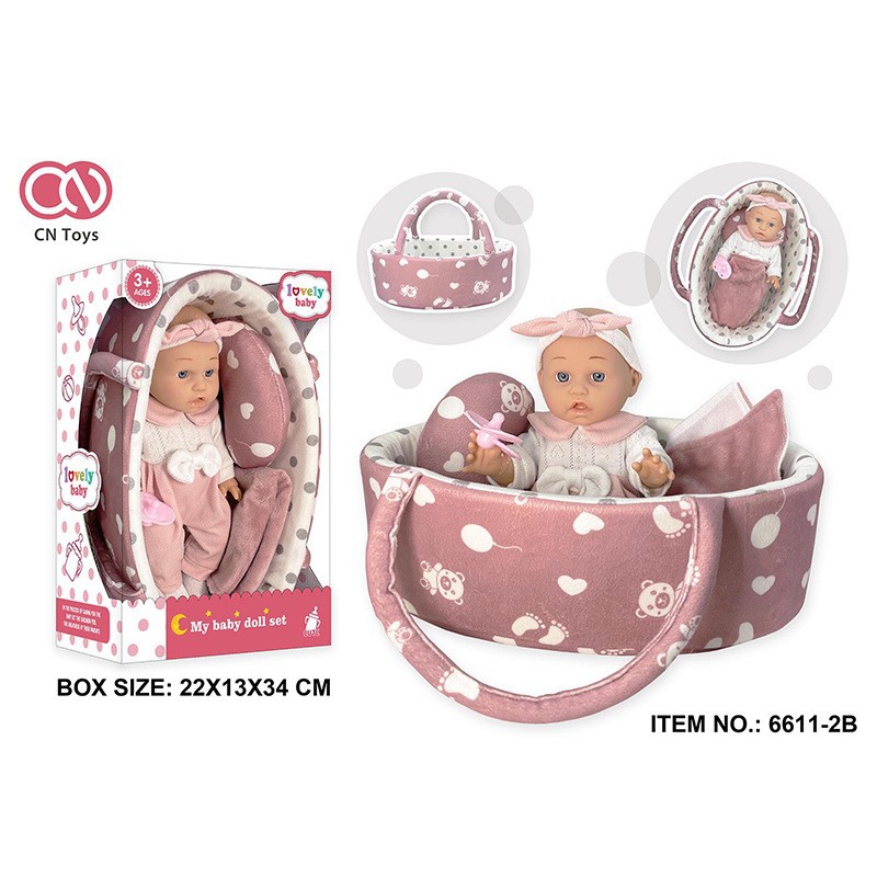 [인형 1 의류 2 액세서리 B] 바구니 베개 퀼트 젖꼭지 6611-2B