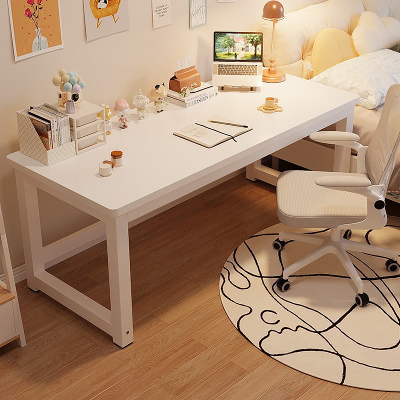 Desk Bedroom Home Desk Desktop Computer Desk Students Learning to Write E-Sports Small Class Table Thickened White