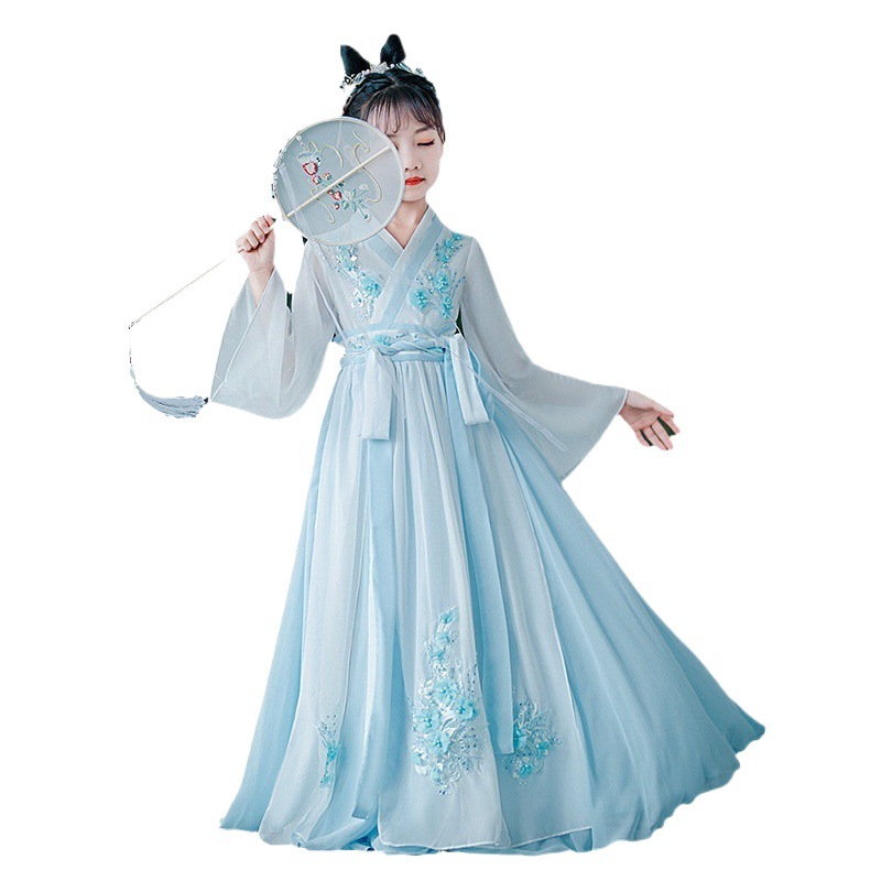 Hanfu for Girls, Super Fairy-Like Ancient Costume, Autumn Chinese Style Children's Clothing, Tang Suit, Little Girl's Traditional Dress, Spring Style