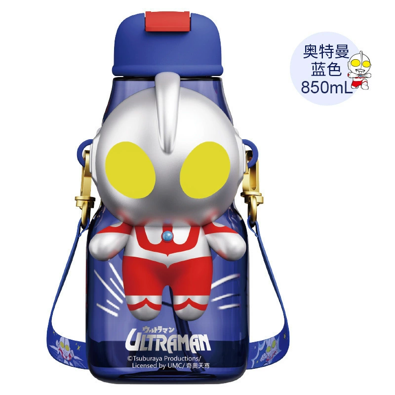 Sanrio, Ultra, высококачественная детская трубочка со стеклом, вместительная Ultraman Tiga, чайник, падение защиты