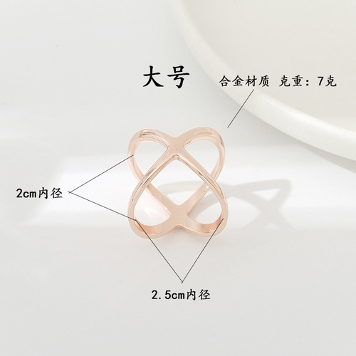 Creative Milky Way Gold Thread Knot Multi-purpose X Cross Hollow Polished Scarf Square Scarf Shawl Knot