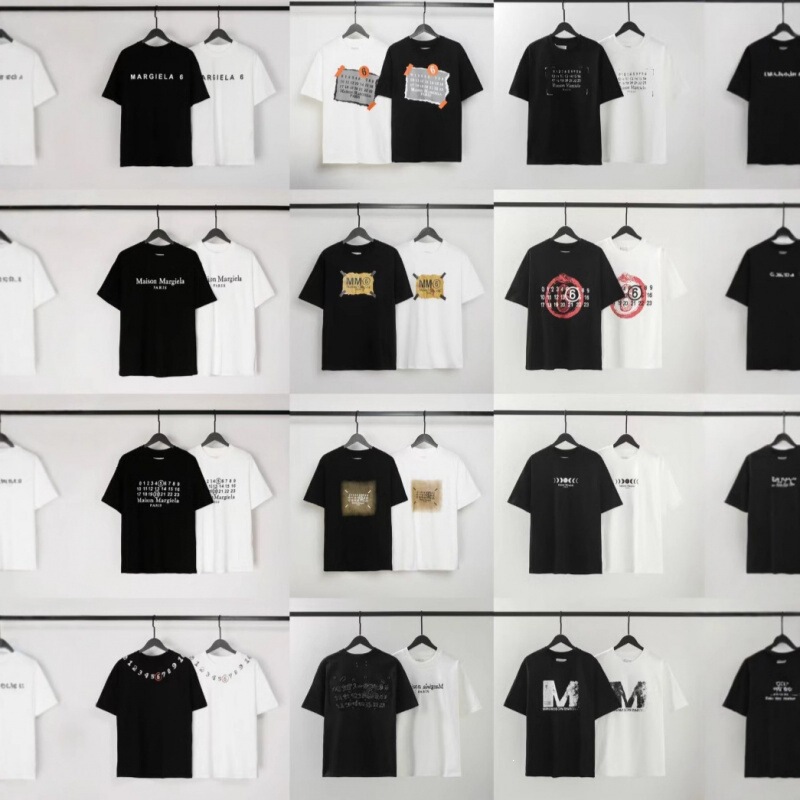 Foreign Order Cross-Border Maison Margiela Printed Mm6 Pure Cotton High-Quality Men's T-Shirt Factory Wholesale Foreign Order Cross-Border Maison Margiela Printed Mm6 Pure Cotton High-Quality Men's T-Shirt Factory Wholesale
