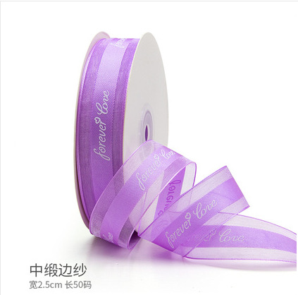 Cinta inglesa para siempre amor impreso romántico forjado hilo cinta flores ramo regalo pastel embalaje cinta