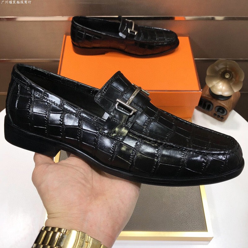Crocodile-patterned leather loafers for men, slip-on casual leather shoes, British-style business formal slip-on penny loafers Crocodile-patterned leather loafers for men, slip-on casual leather shoes, British-style business formal slip-on penny loafers