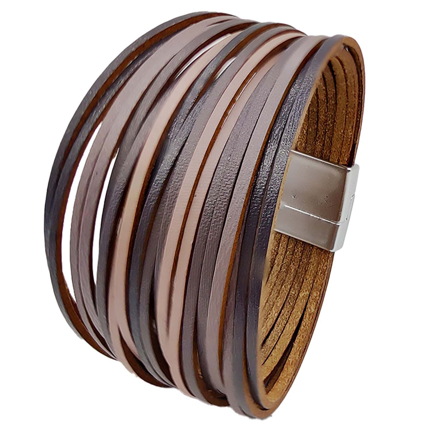 Daily Occasion Simple Style Circle Pu Leather Layered Women's Bangle