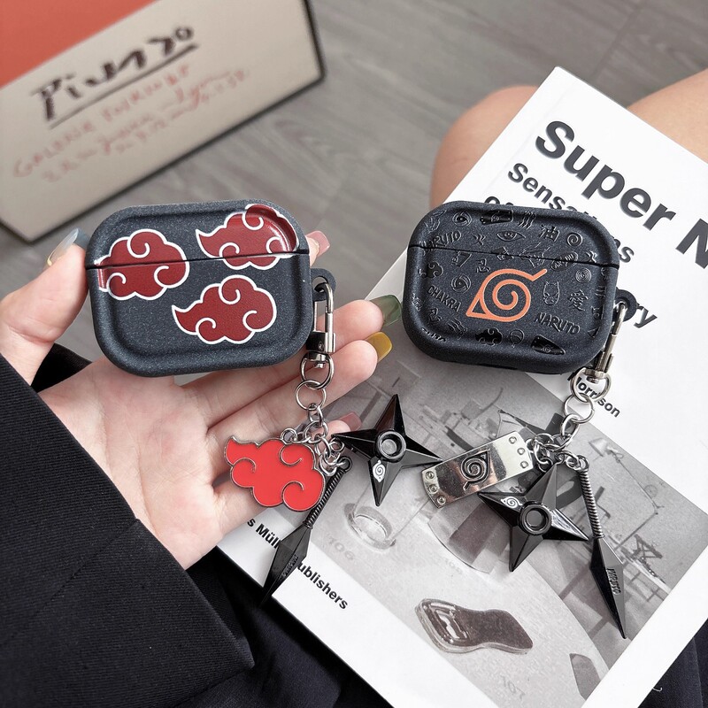 Suitable for Apple AirPods 4Th Generation Headphone Protective Case Anime Naruto Standard AirPods Pro3 Classy Gray