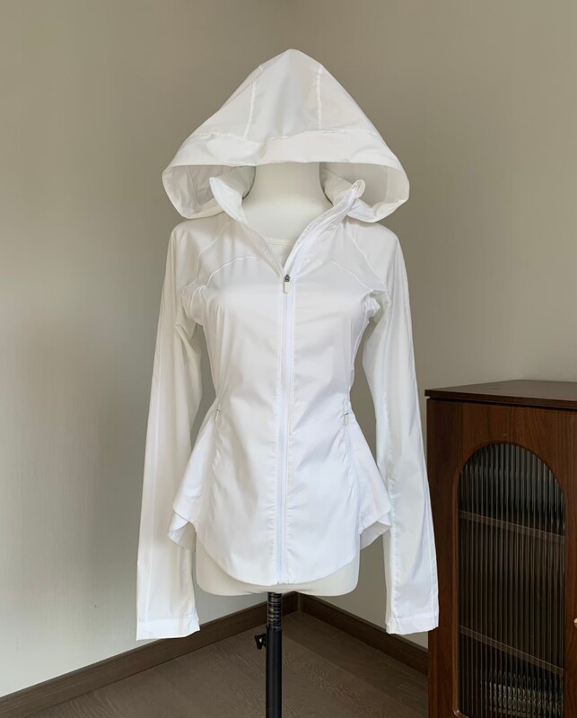 Original Lulu-Style Goal Smasher Sun-Protective Skin Jacket, Waist-Cinching, Breathable, Lightweight, Slim-Fit, Cooling Yoga Wear