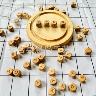 ��ľ 26Ӣ����ĸ��1.2cm diy ɢ�� �Ʒ���  ��ͯĥ��������