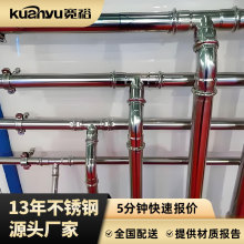 卡压水路工程316不锈钢给水管4分薄壁不锈钢管件环压304不锈钢管
