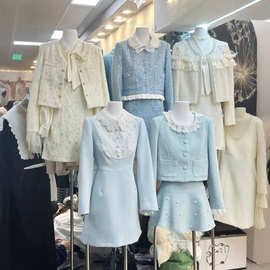 2025高端设计师品牌女装水貂绒小香风套装秋冬女装杂款包尾货批发