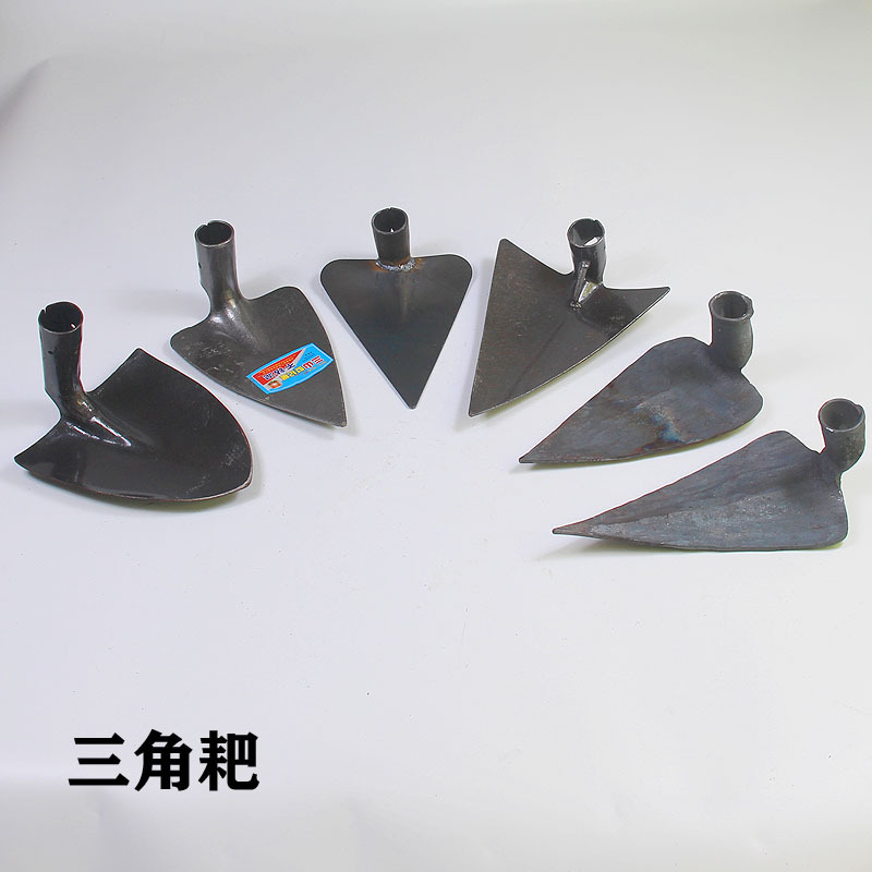 弹簧钢锻打三角锄头钢锻打三角耙矿山工地耙 铁尖耙 三角尖头耙子