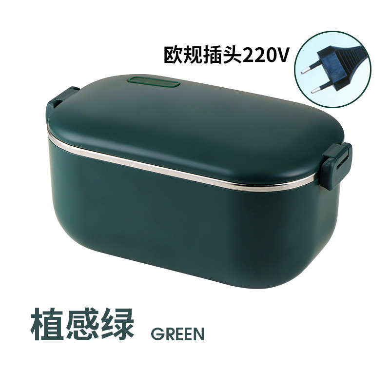 Caja de almuerzo de calefacción de acero inoxidable 304 enchufable eléctrico sin inyección de agua engrosada portátil calefacción eléctrica aislada caja de almuerzo caja de Bento Coche